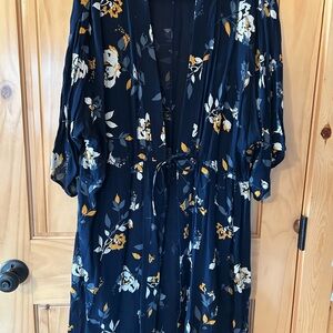 Maurices Navy Floral Tunic